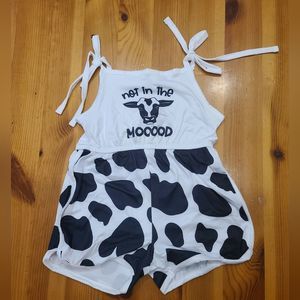 Toddler Girls Cow Funny Quote " Im Not In The Moooood "